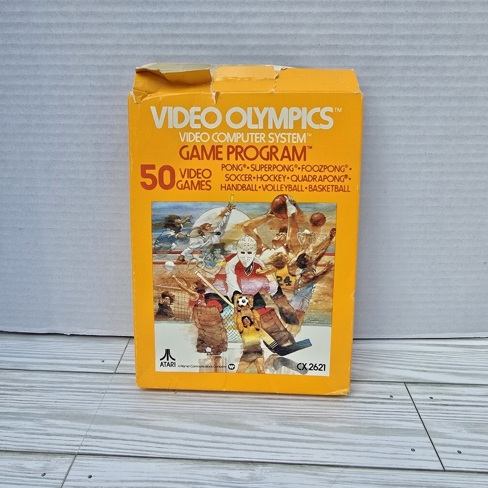 Atari Video Olympics Game Program CX2621 Manual Original Box Gaming Electronic